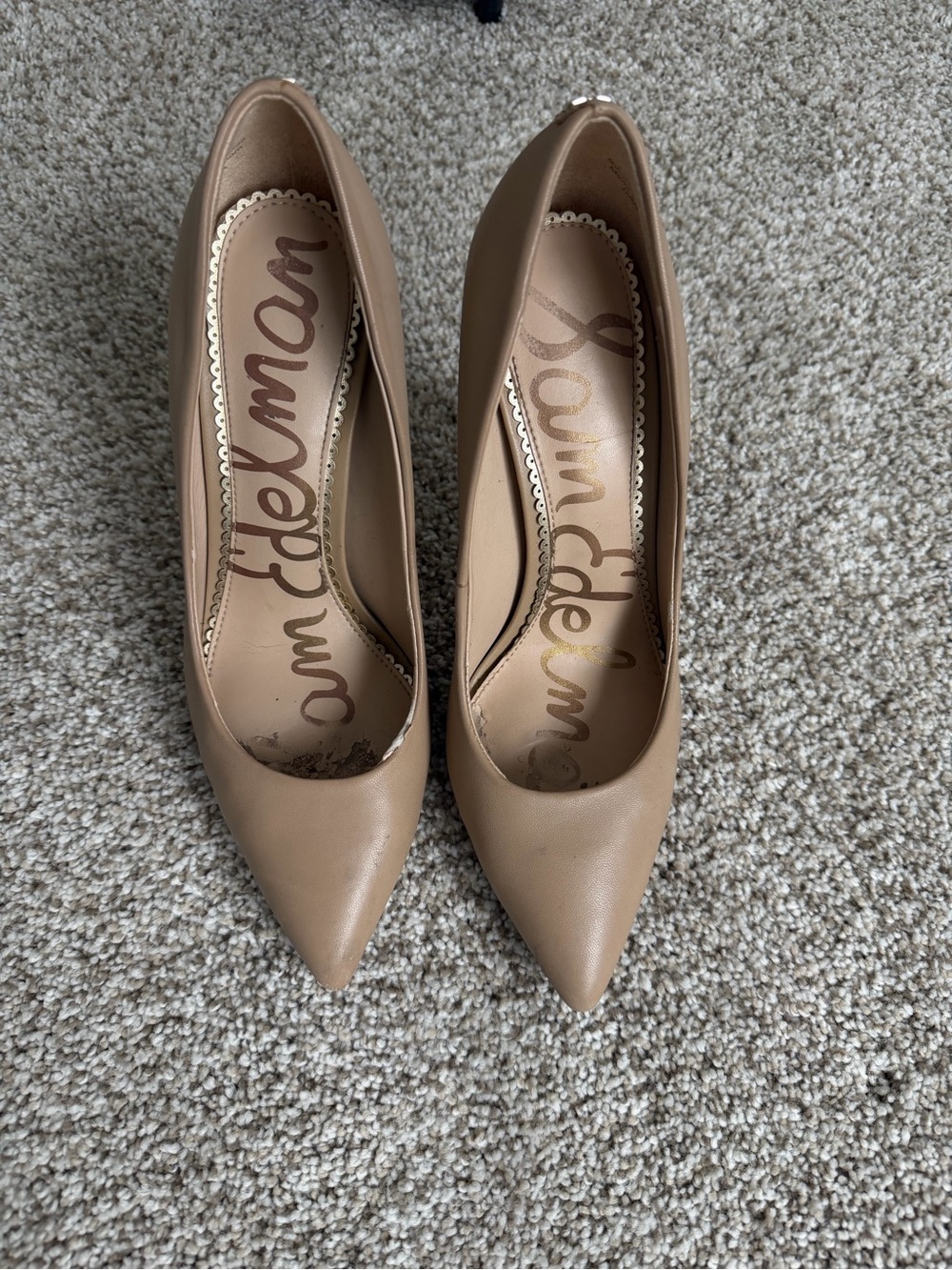 Sam Edelman Tan Pointed-Toe Pumps
